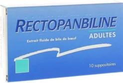 Rectopanbiline Adultes suppositoire - boîte de 10 suppositoires