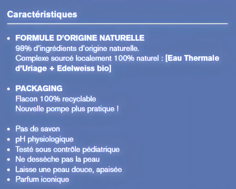 1ère eau nettoyante bébé Uriage