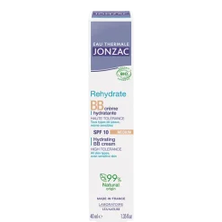 Rehydrate BB crème hydratante bio SPF 10 teinte médium Jonzac - flacon de 40 ml