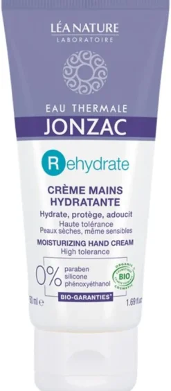 REhydrate Crème mains hydratante bio Eau de Jonzac - tube de 50 ml