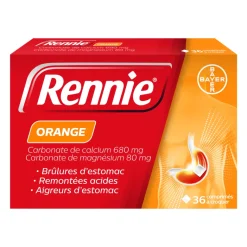 Rennie orange – 36 comprimés à croquer