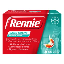 Rennie sans sucre comprimé à croquer