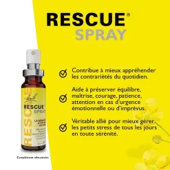 Rescue fleur de Bach – spray concentré de sérénité, 20 ml