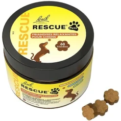 Rescue Pets Friandises relaxantes pour chiens Fleurs de Bach - boite de 60 friandises