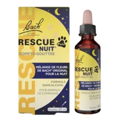Rescue Pets nuit Fleurs de Bach - flacon compte-gouttes de 20ml