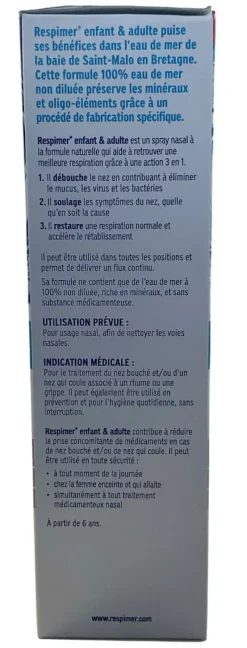 Respimer spray nasal nez bouché, nez qui coule – spray 100 ml