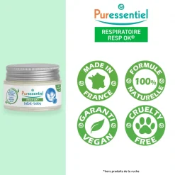 Resp Ok Baume de massage pectoral bébé bio Puressentiel - pot de 30 ml