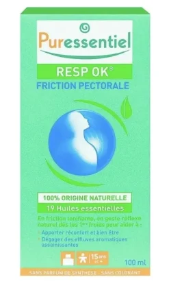 Resp ok friction pectoral aux 19 huiles essentielles Puressentiel - flacon de 100ml