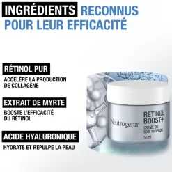 Retinol Boost+ crème hydratante de nuit anti-âge intense Neutrogena - pot de 50ml