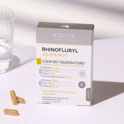 Rhinofluryl confort respiratoire jour&nuit Biocyte - boite de 20 gélules