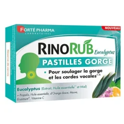 RinoRub Pastilles gorge eucalyptus Forté Pharma - boîte de 20 comprimés