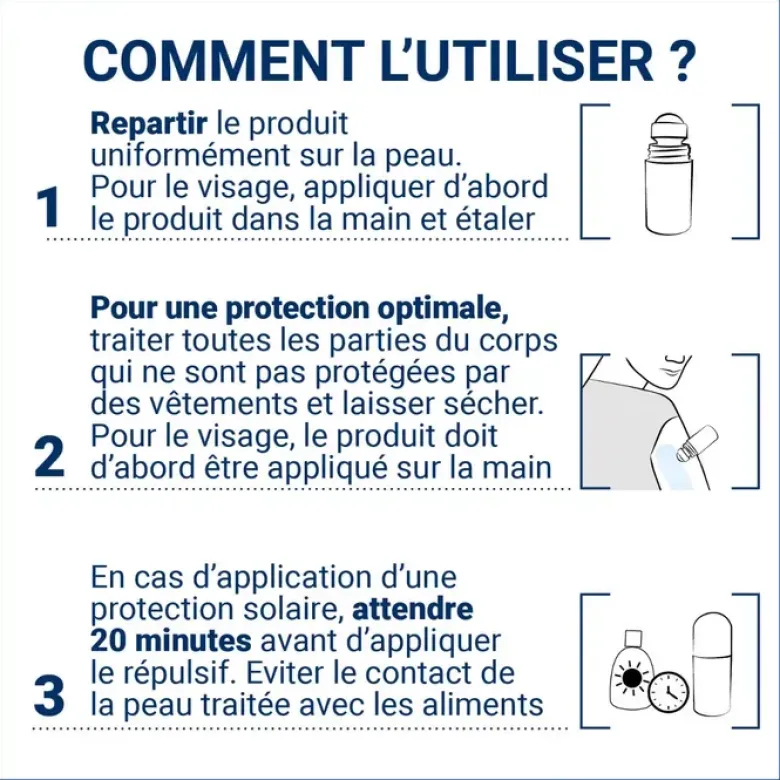 Roll-on anti-moustiques actif végétal Insect Ecran - roll-on de 50ml
