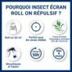 Roll-on anti-moustiques actif végétal Insect Ecran - roll-on de 50ml