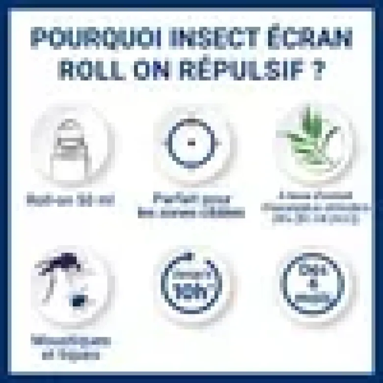 Roll-on anti-moustiques actif végétal Insect Ecran - roll-on de 50ml