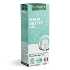 Roll-on aux huiles essentielles maux de tête bio Santarome - roll-on de 10ml