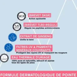 Roséliane CC soin teinté anti-rougeurs SPF30 Uriage - tube de 40 ml