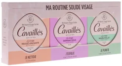 Routine nettoyant visage solide Rogé Cavaillès - lot de 3 savons de 70g