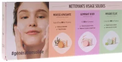 Routine nettoyant visage solide Rogé Cavaillès - lot de 3 savons de 70g