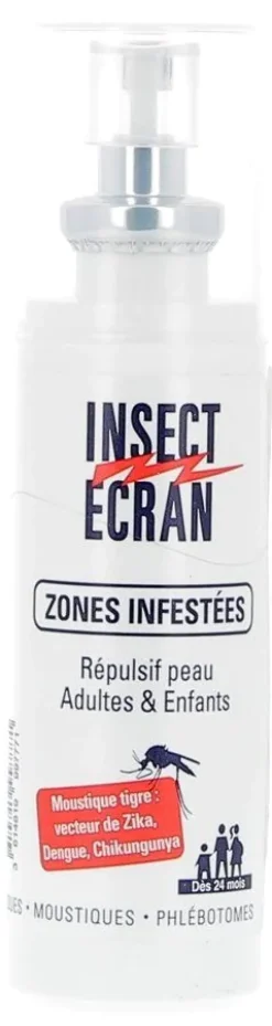 Répulsif Zones Infestées Adultes & Enfants Insect Ecran