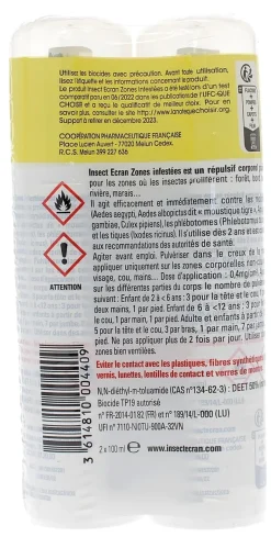 Répulsif Zones Infestées Adultes & Enfants Insect Ecran