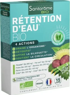 Rétention d'eau bio Santarome - boîte de 15 comprimés