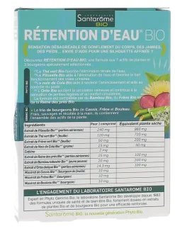 Rétention d'eau bio Santarome - boîte de 15 comprimés