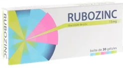 Rubozinc 15mg gélule