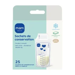 Sachets de conservation Mam - boite de 25 sachets de 180ml