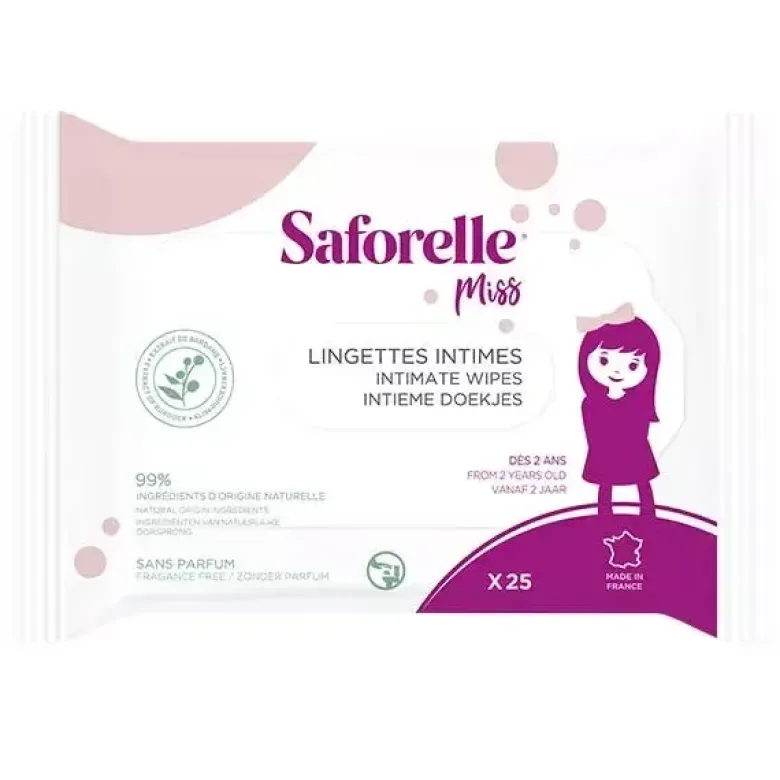 Saforelle lingettes intimes Miss – paquet de 25 lingettes