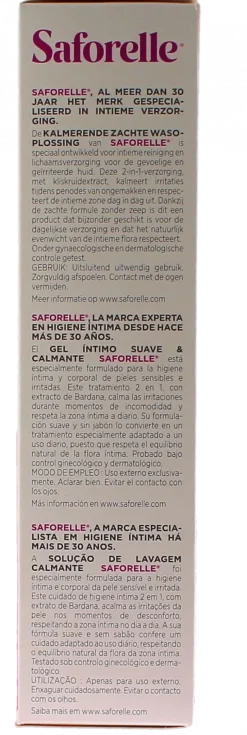 Saforelle Soin lavant doux toilette intime