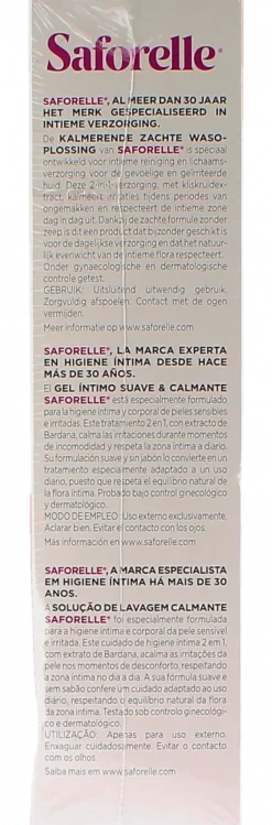 Saforelle Soin lavant doux toilette intime