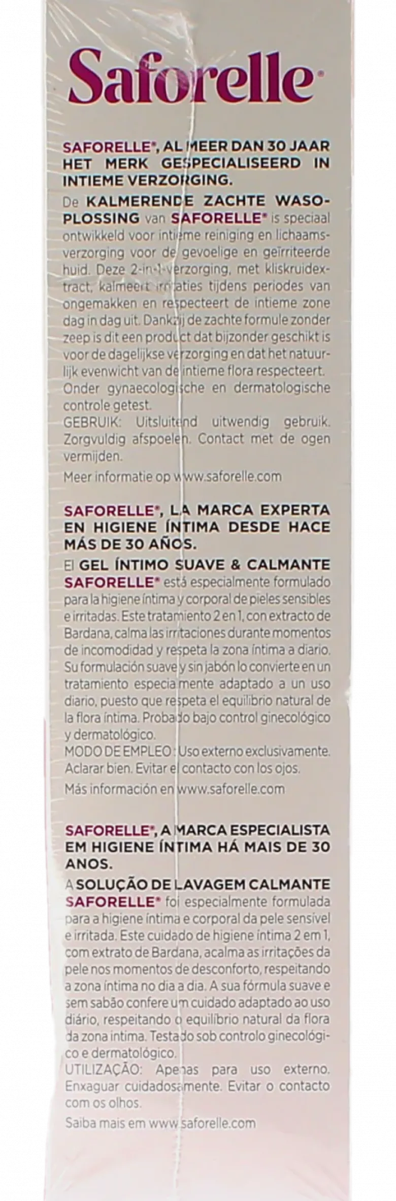Saforelle Soin lavant doux toilette intime