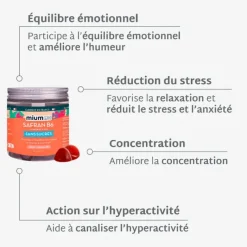 Safran B6 goût fraise Mium Lab - pot de 42 gummies