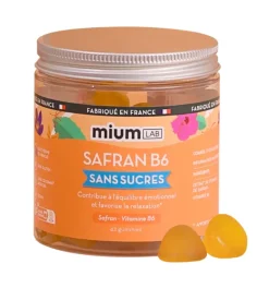 Safran B6 gummies sans sucres Mium Lab - pot de 42 gummies