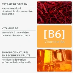 Safran B6 gummies sans sucres Mium Lab - pot de 42 gummies