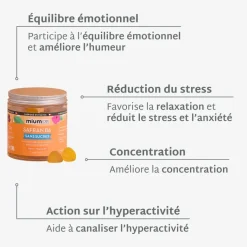 Safran B6 gummies sans sucres Mium Lab - pot de 42 gummies