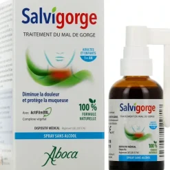 Salvigorge Spray sans alcool mal de gorge Aboca - spray de 30ml
