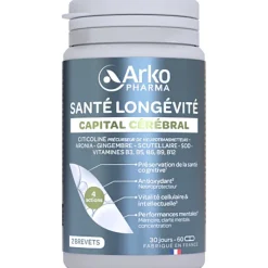 Santé longévite capital cérébrale Arkopharma - pot de 60 gélules