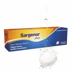 Sargenor plus Arginine, Magnésium, Vitamine C - tube de 14 comprimés effervescents