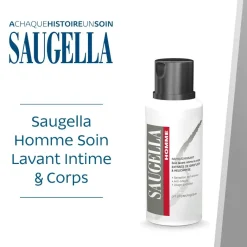 Saugella Homme – émulsion nettoyante, flacon 200 ml