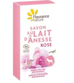 Savon au lait d'ânesse rose bio Fleurance nature - pain de 100g