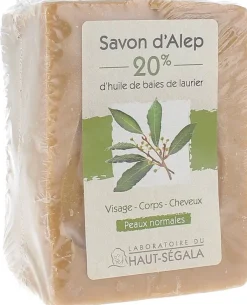 Savon d'Alep 20% baies de laurier Haut-Ségala - pain de 200 g