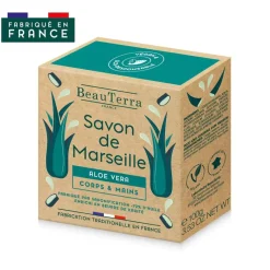 Savon de marseille aloe vera Beauterra - pain de 100g