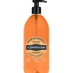 Savon de marseille liquide fleur d'oranger Le Comptoir du Bain - flacon-pompe de 1L