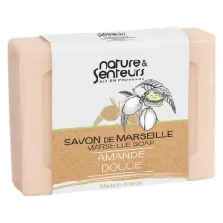 Savon de Marseille parfumé à l'amande douce Nature & Senteurs - pain de 100g
