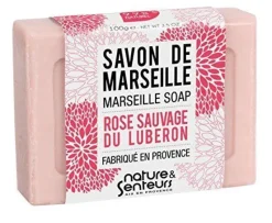 Savon de Marseille rose sauvage du Luberon Nature & Senteurs - pain de 100 g