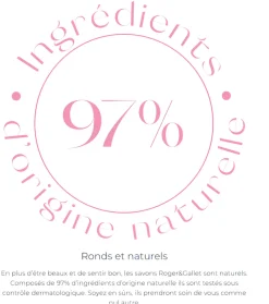 Savon doux parfumé rose Roger & Gallet - pain de 100 g
