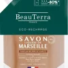 Savon liquide de marseille parfum beurre de karité Beauterra - eco-recharge de 900ml