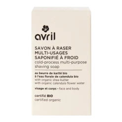 Savon à raser multi-usages saponifié à froid Avril - savon de 95g