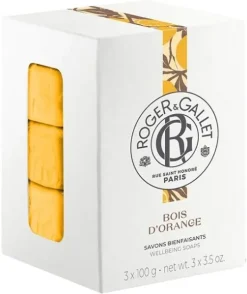 Savons bienfaisants Bois d'Orange Roger & Gallet - coffret de 3 savons de 100 g